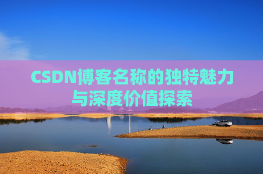 CSDN博客名称的独特魅力与深度价值探索